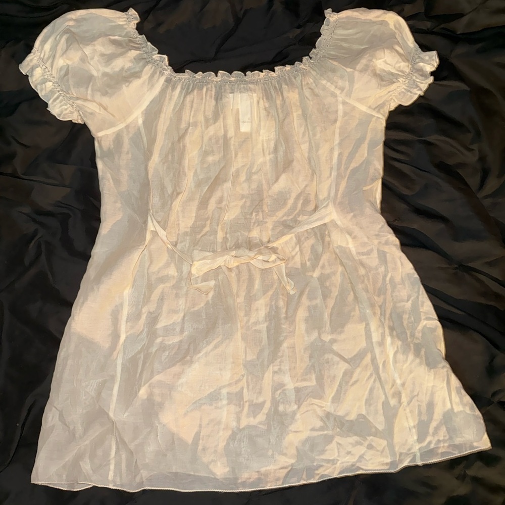 Elegant Sheer Silk Blend Blouse - Picture 2 of 5